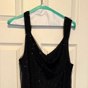 DKNY Black Textured Fabric Dress